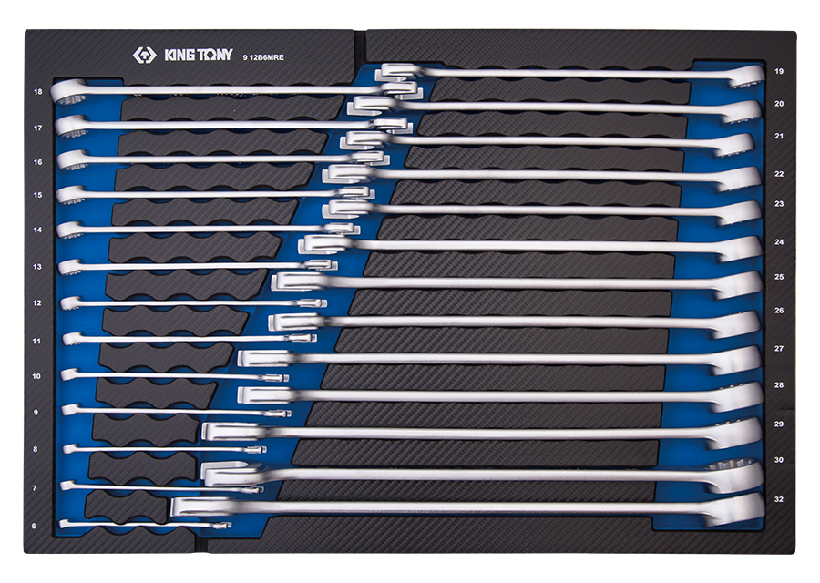 Plateau EVAWAVE de clés mixtes métriques - 26 pièces - KING TONY